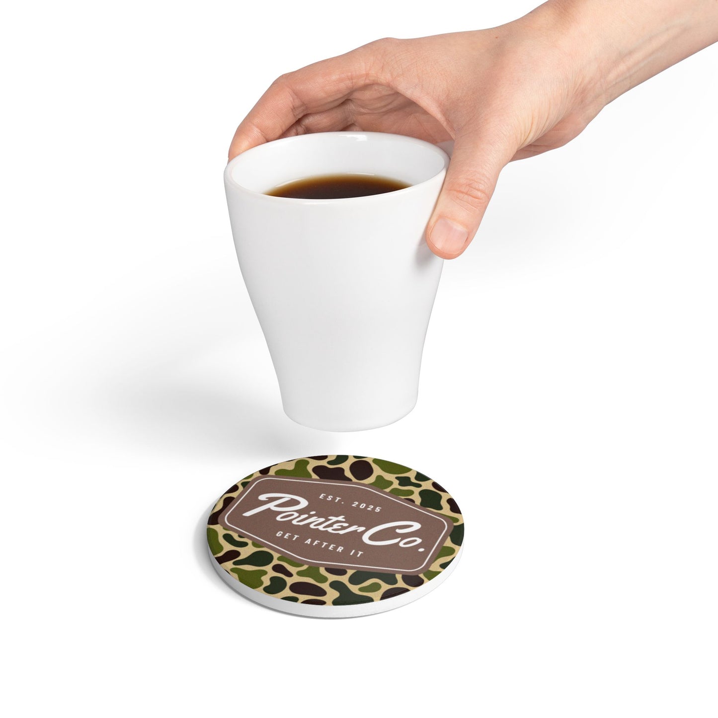 Ceramic Coaster - Camo Patch Logo