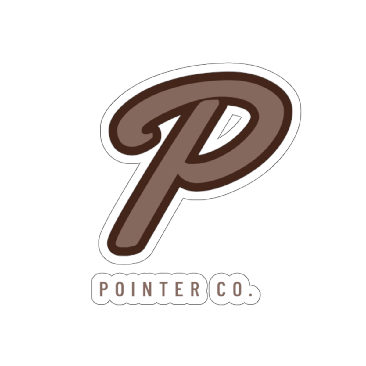 “P” Sticker - Brown