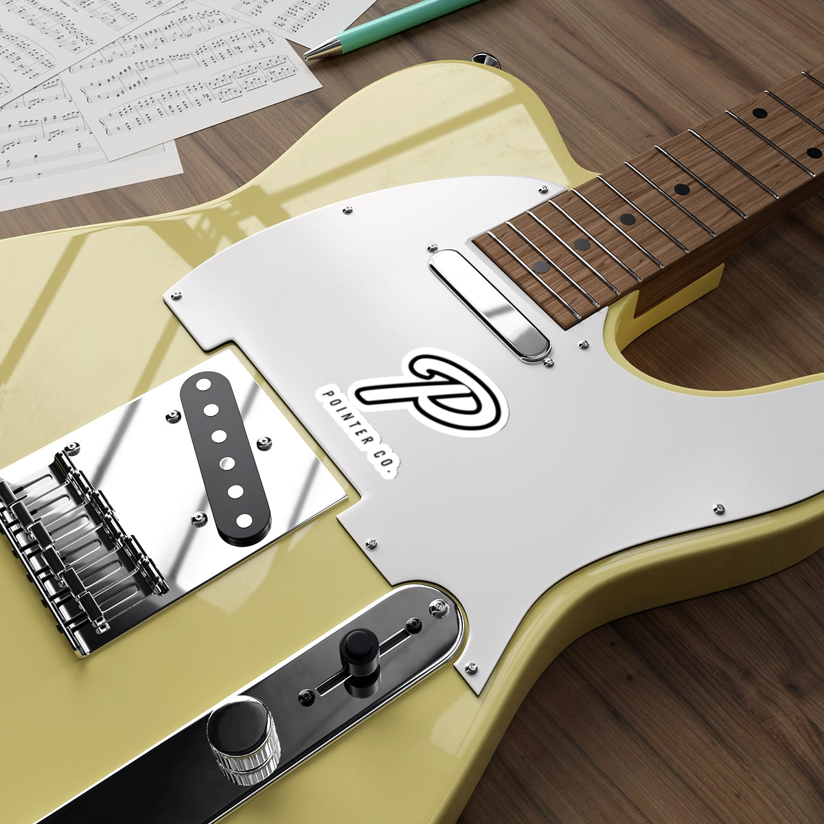 “P” Sticker - White