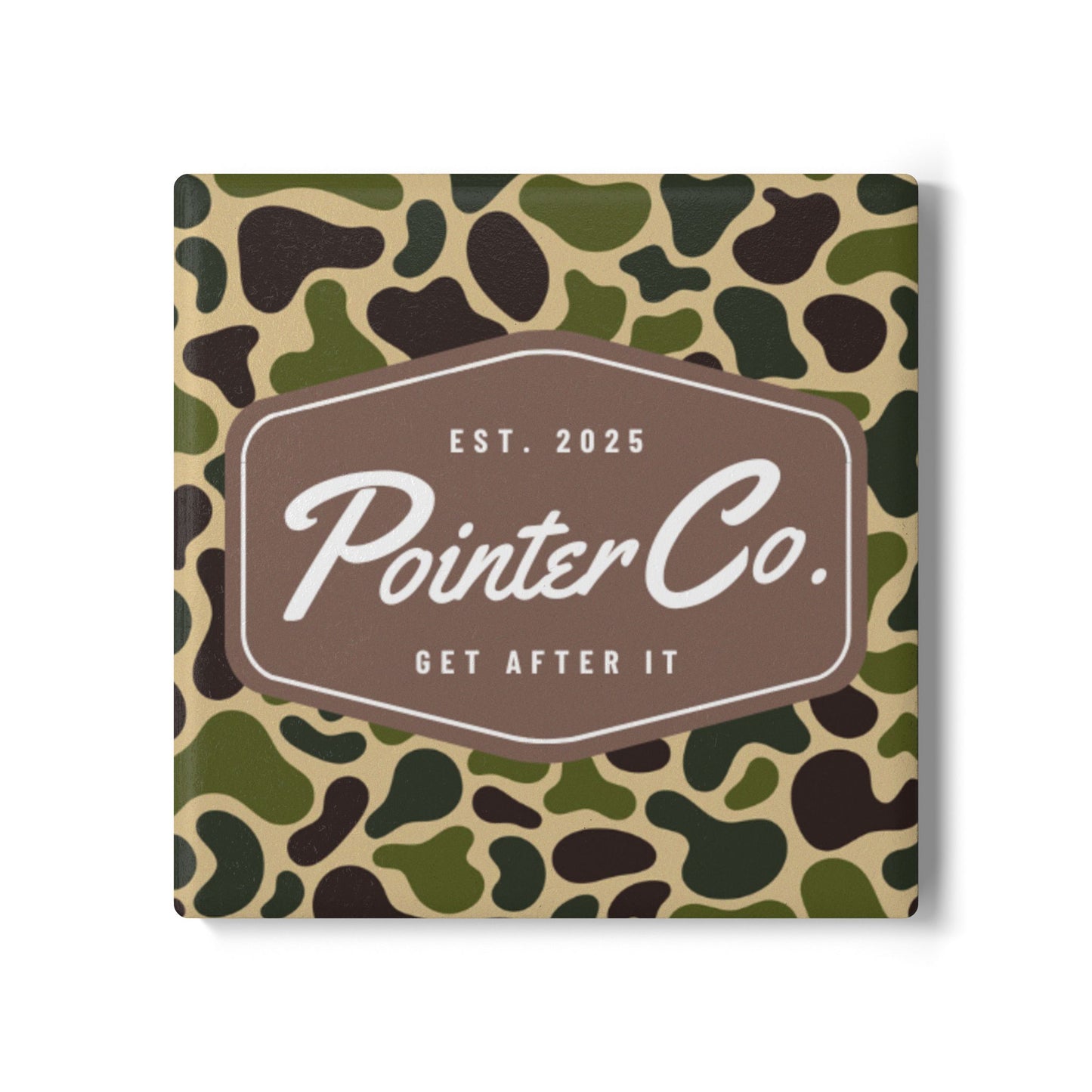 Ceramic Coaster - Camo Patch Logo