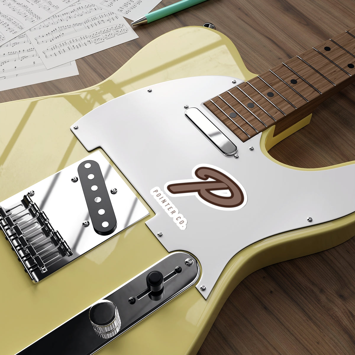“P” Sticker - Brown